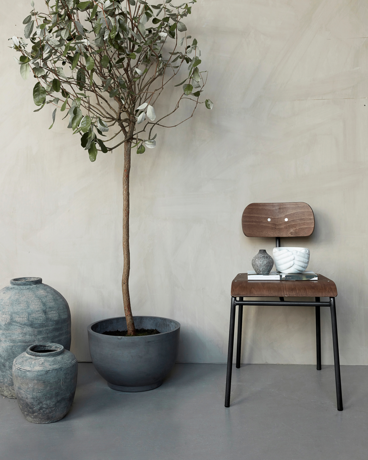 Blumentopf GARD 2er Set, grau