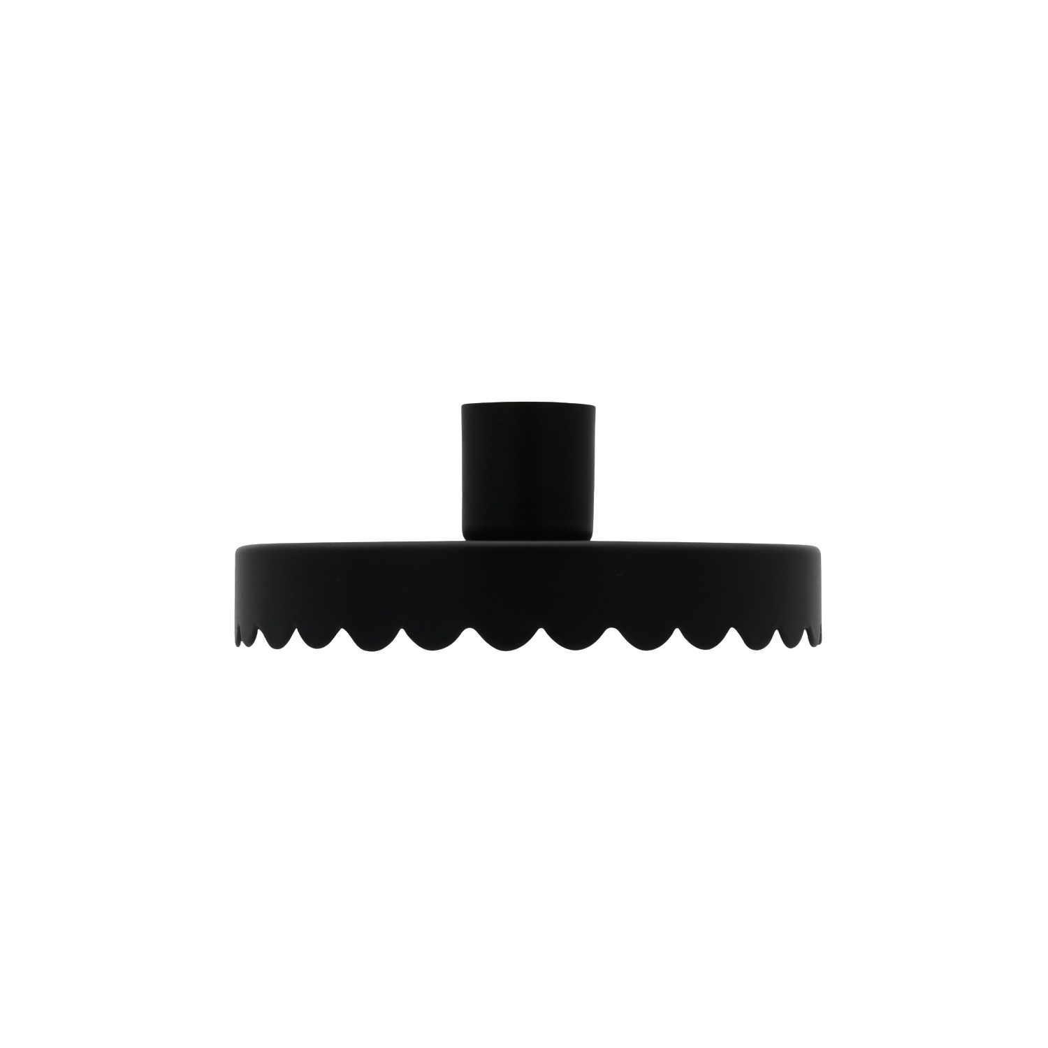 Kerzenhalter schwarz WELLE für Vorratsglas