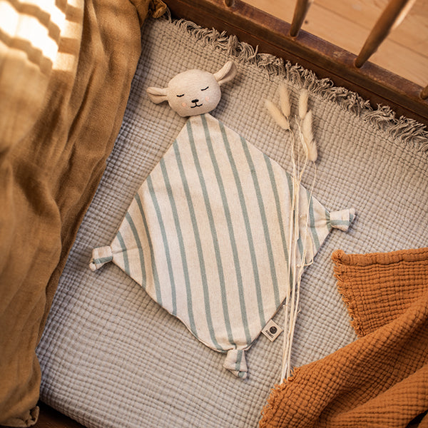 Schnuffeltuch Lamm aqua/natur