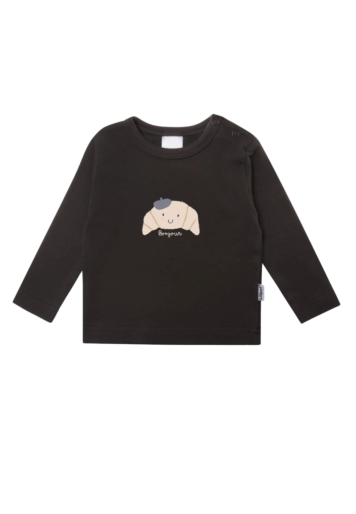 Kinder-Langarmshirt CROISSANT anthrazit