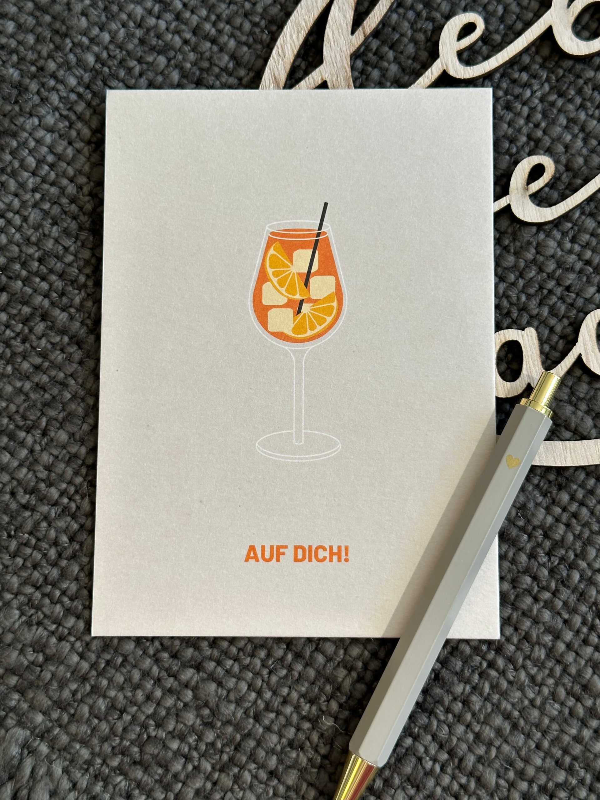 Postkarte Auf Dich !