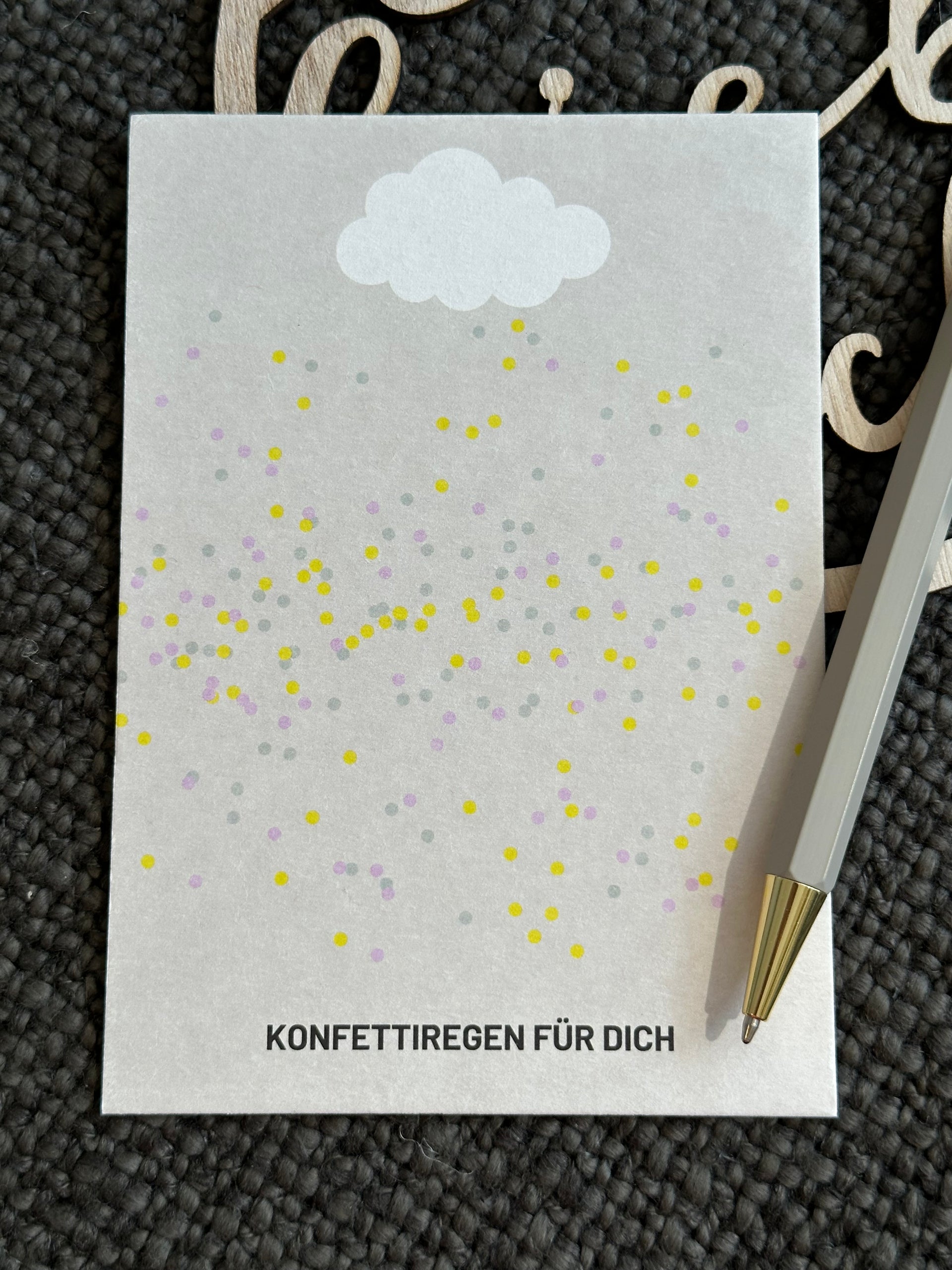 Postkarte Konfettiregen für Dich
