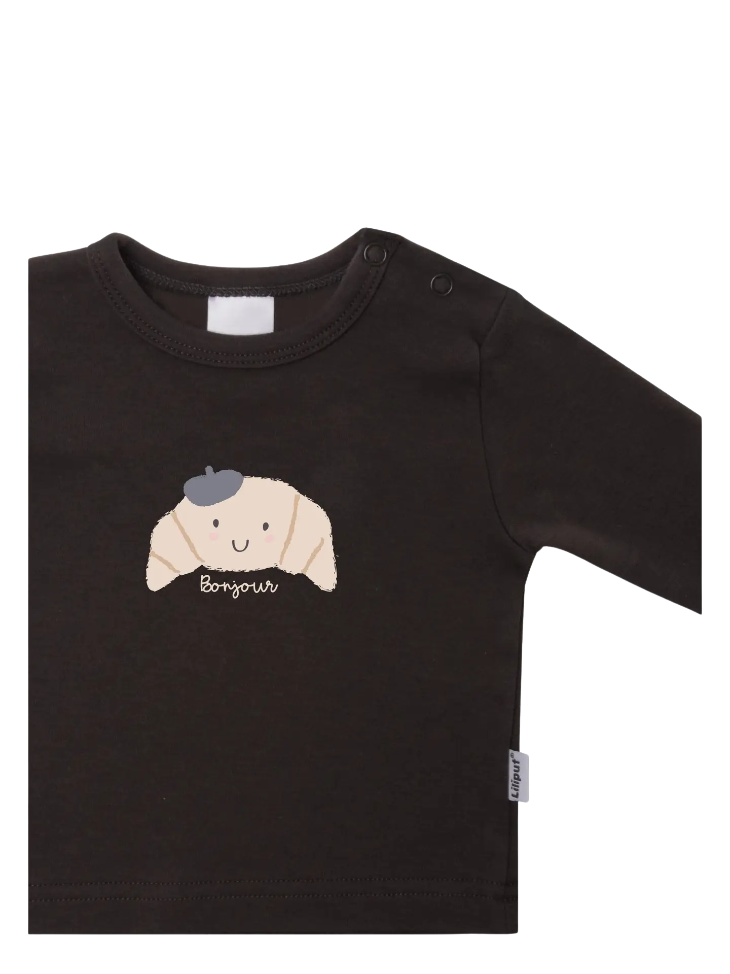 Kinder-Langarmshirt CROISSANT anthrazit