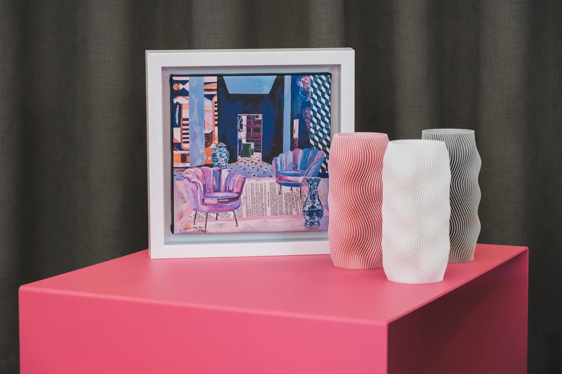 Eclectic Purple Suite gerahmte Reproduktion