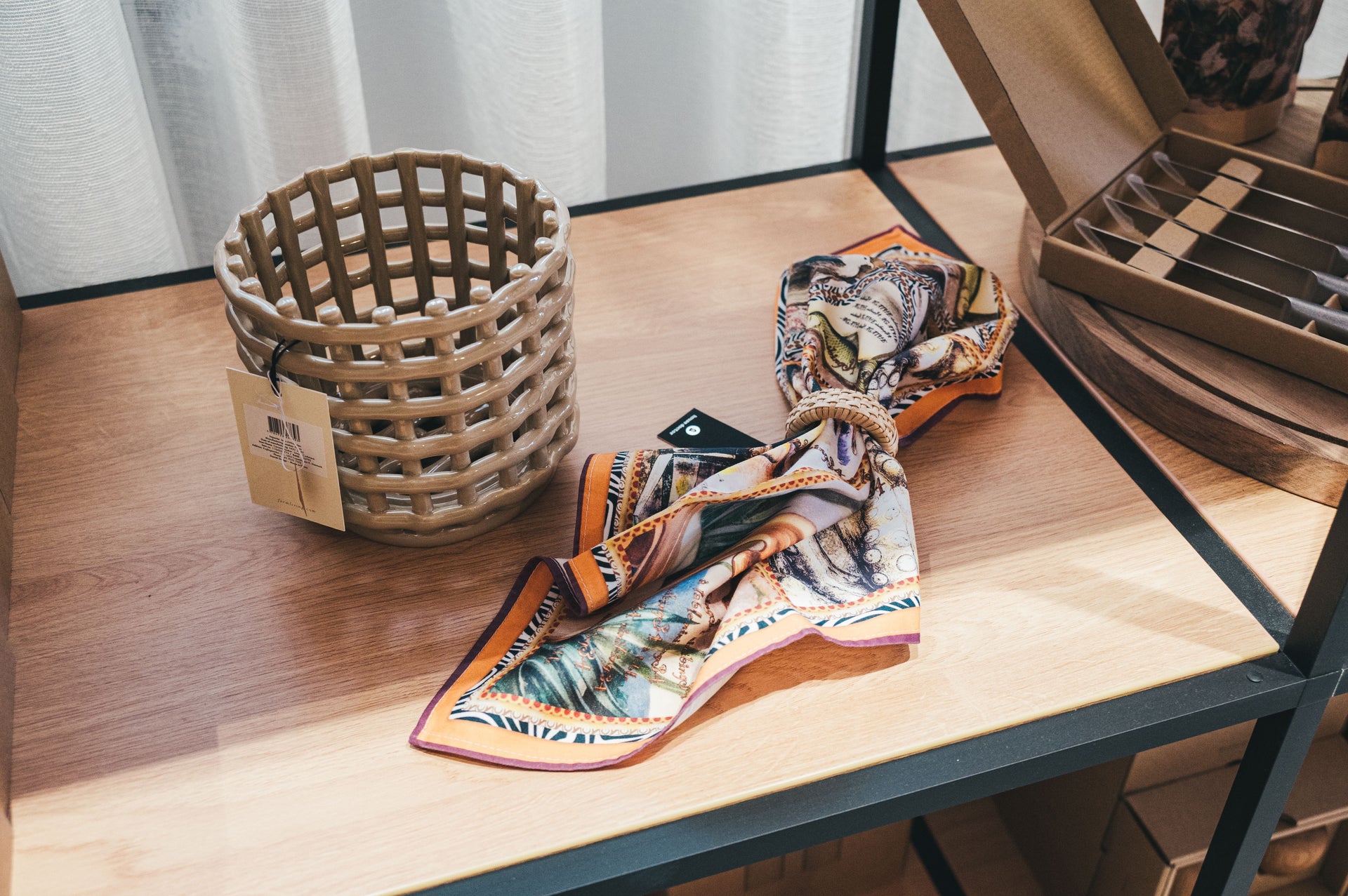 Stoffserviette Zwischen Meer und Savanne