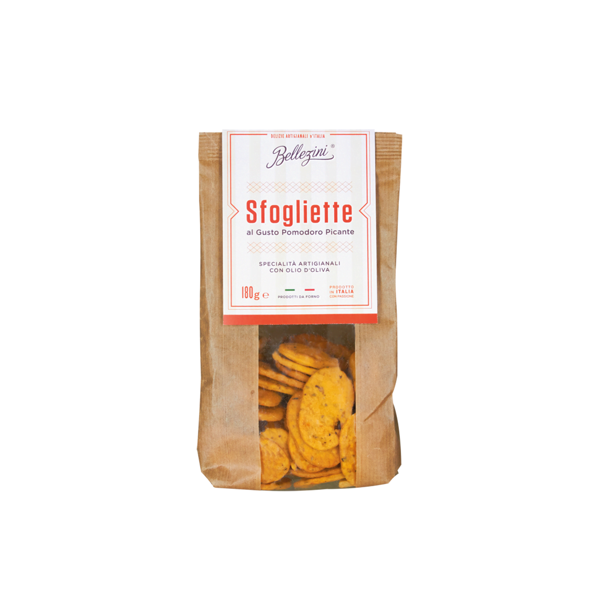 Sfogliette al Gusto Pamadoro - gebackene, italienische Salzgebäckscheiben - 180 g