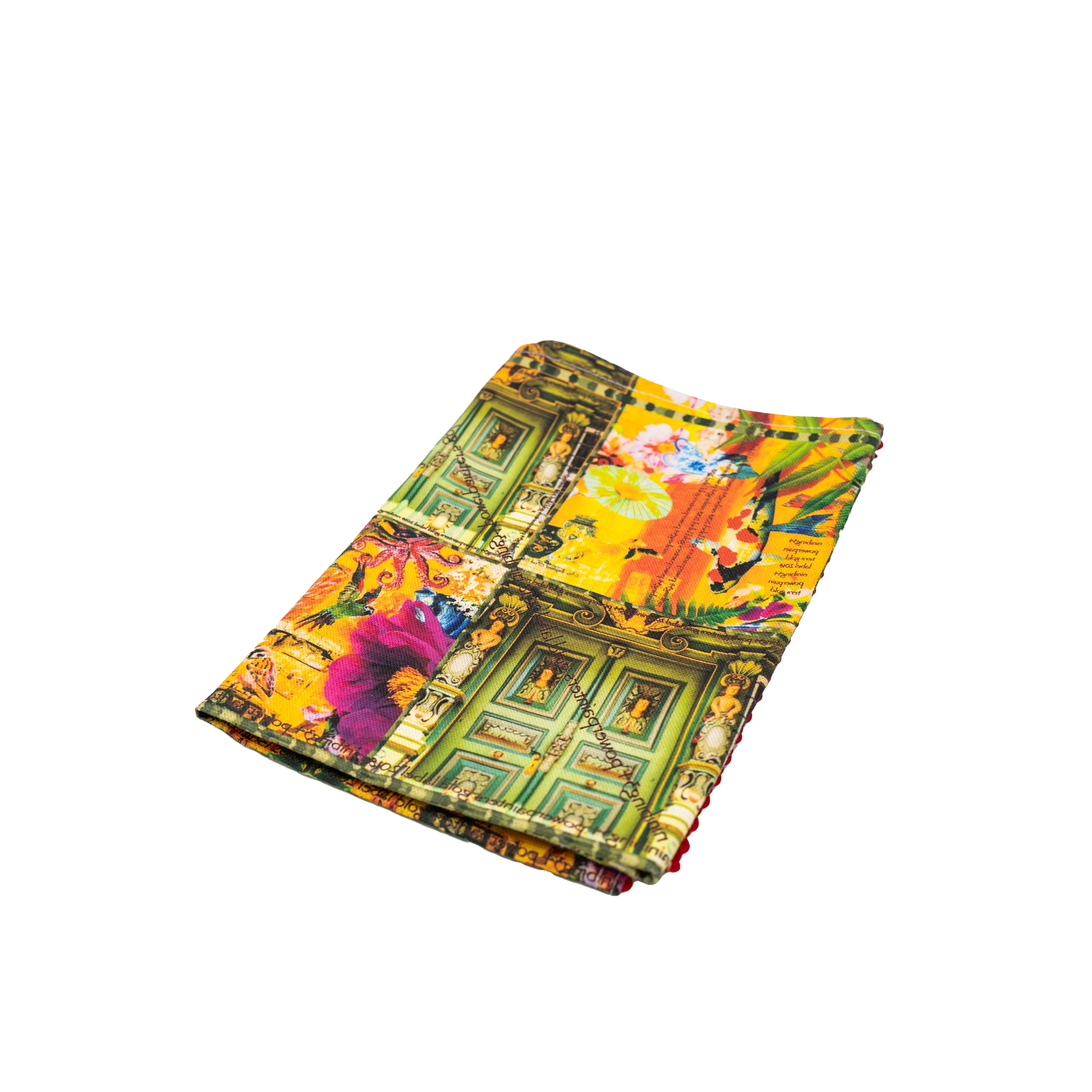 Geschirrtuch Leinen grün-orange