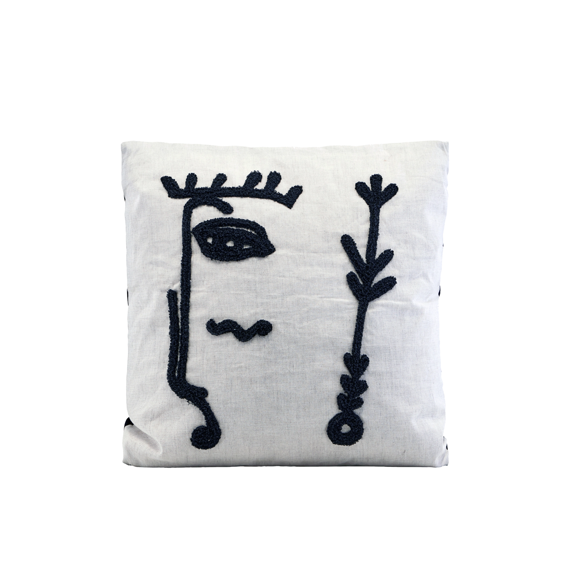 Kissenbezug Ingo weiß-schwarz