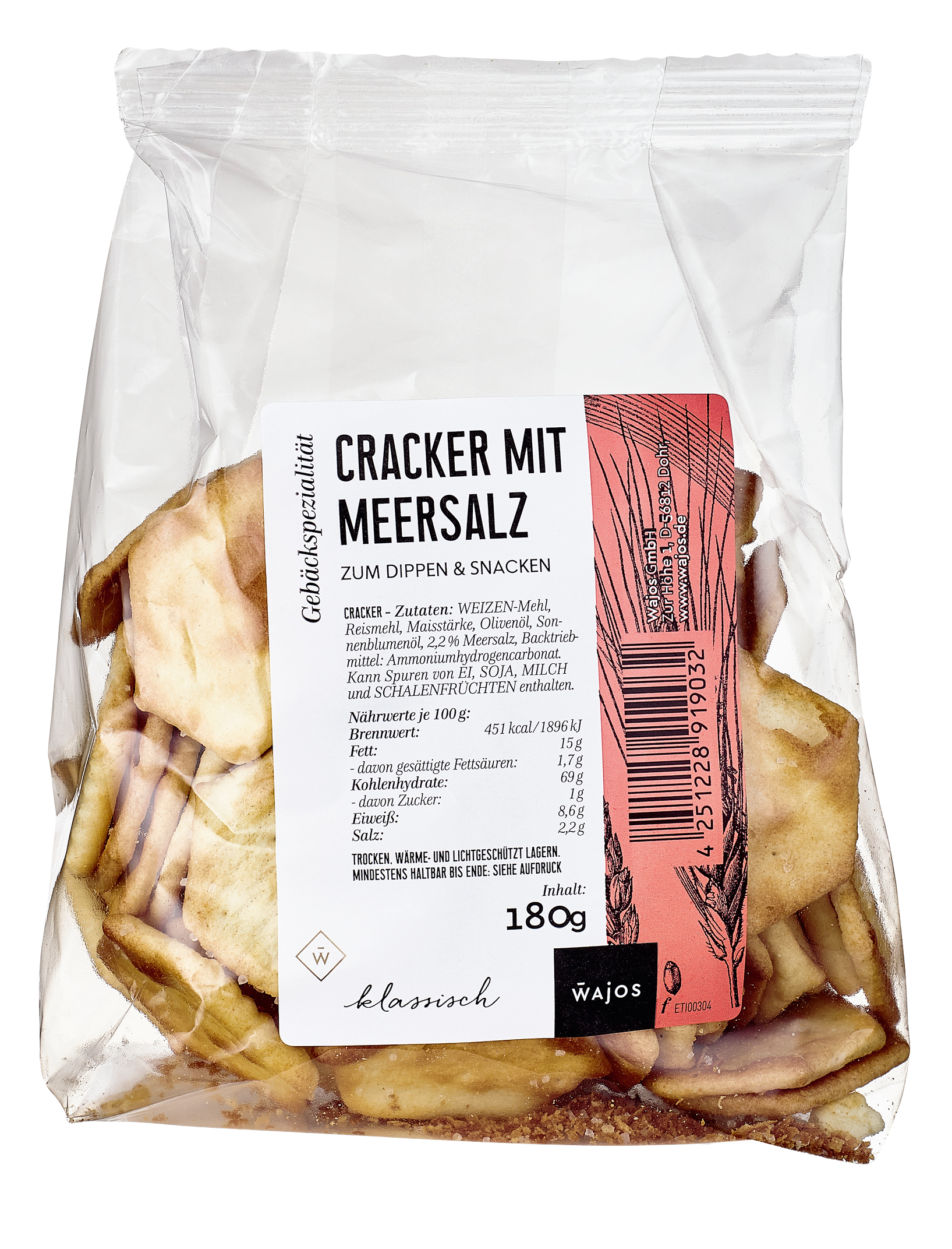 Cracker mit Meersalz