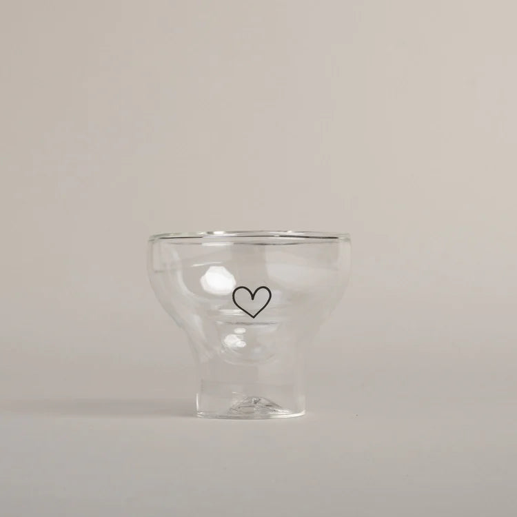 Doppelwandiges Glas HERZ 100ml