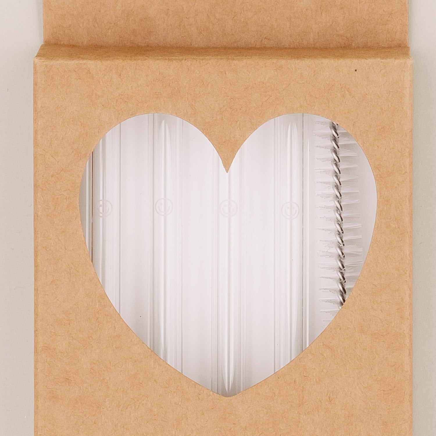 Glas-Strohhalme SMILEY 20cm - 4er Set