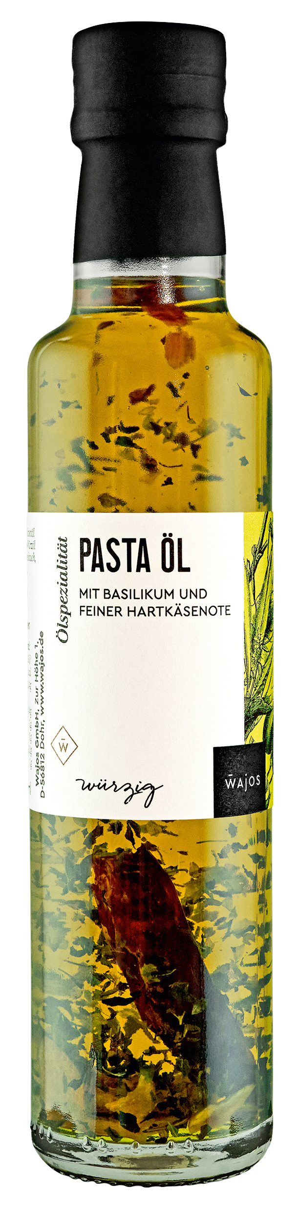 Pasta Öl mit Basilikum und feiner Hartkäsenote 250ml