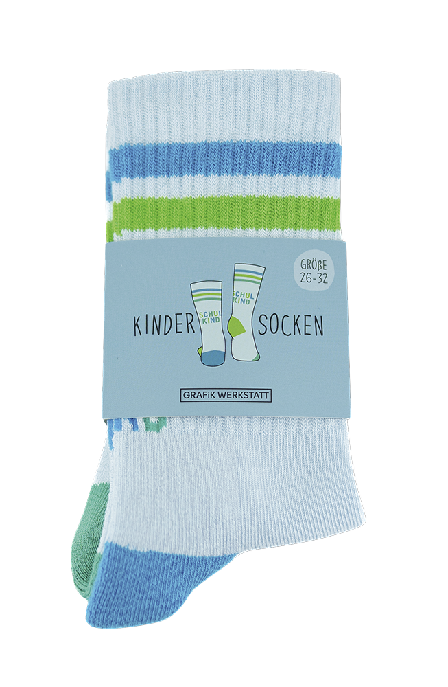 Kindersocken blau SCHULKIND