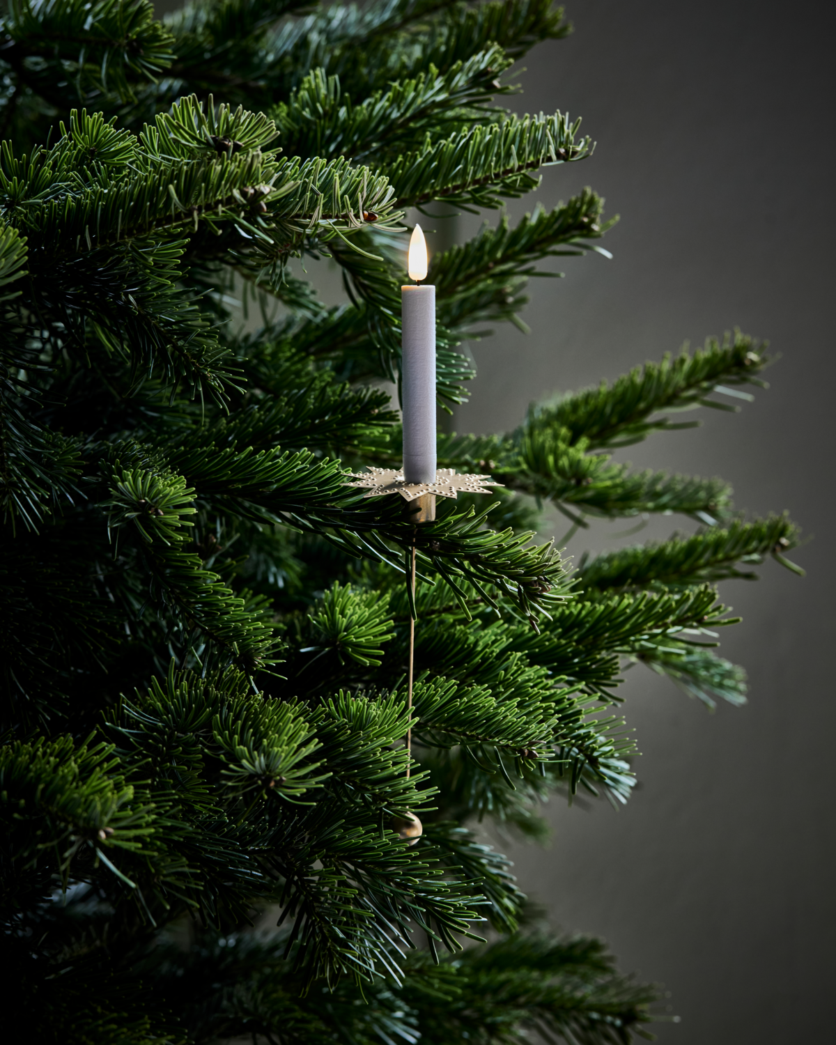 Kerzenständer für Christbaum LEAVES, Messing (6er Set)