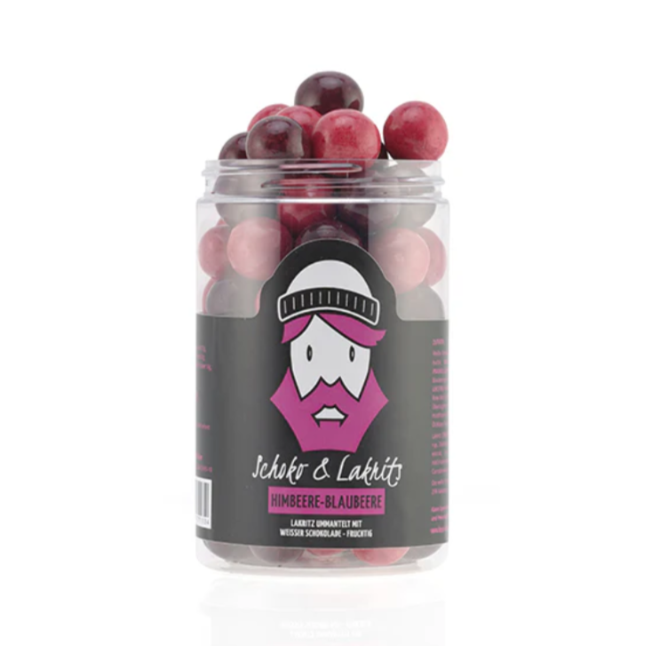 Schoko und Lakrits HIMBEERE-BLAUBEERE