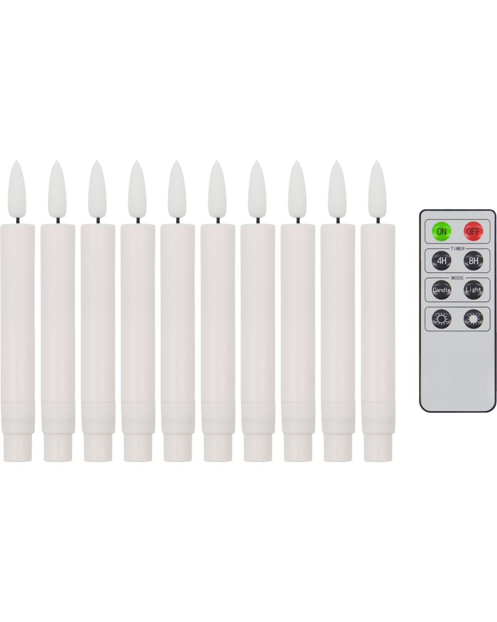 Weihnachtsbeleuchtung mit Fernbedienung Candle (10er Set)