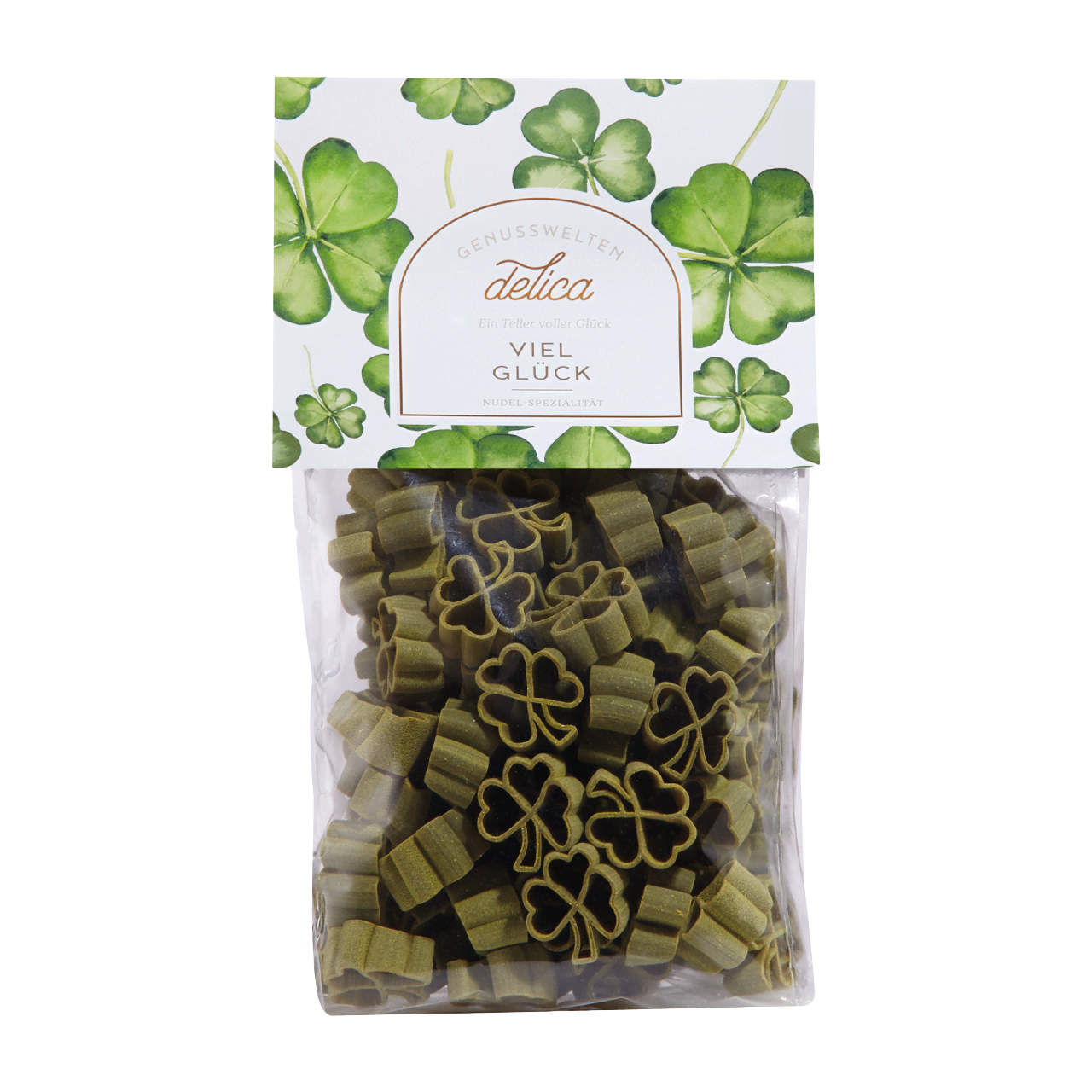 Viel Glück - Pasta in Kleeblattform