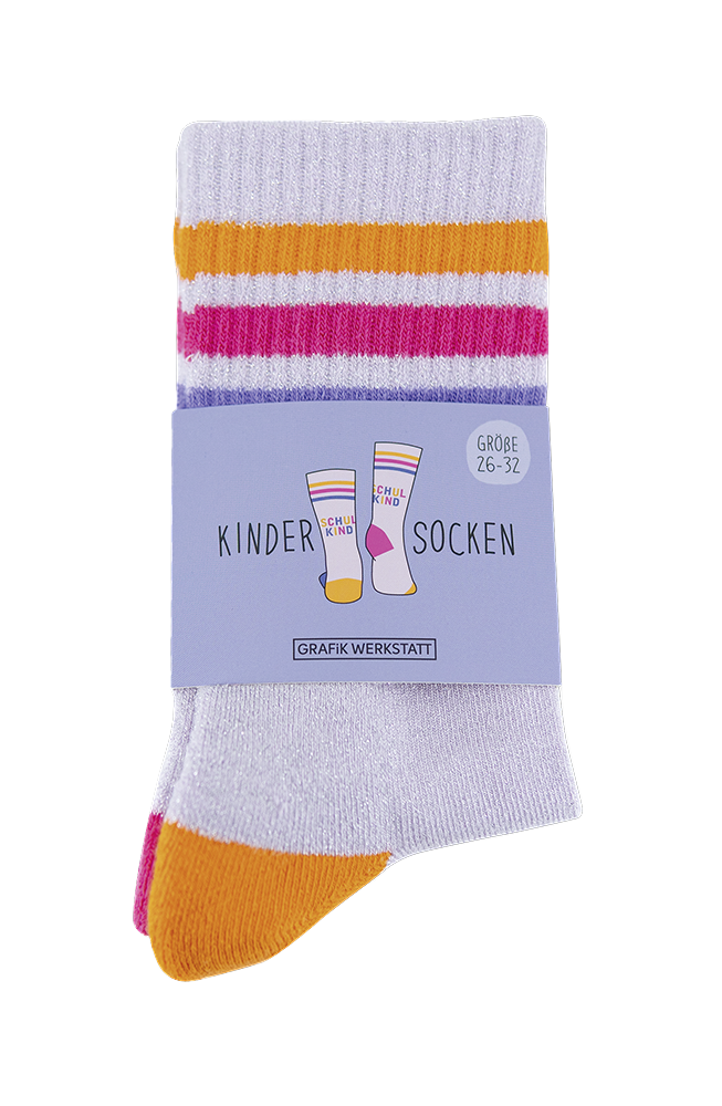 Kindersocken lila/pink SCHULKIND