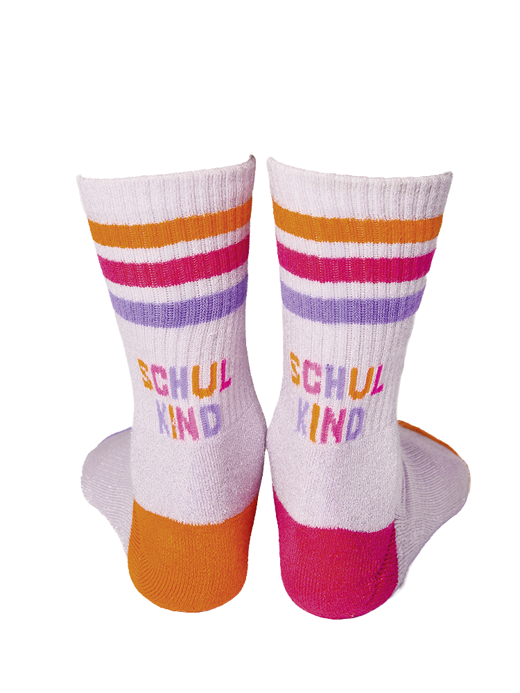 Kindersocken lila/pink SCHULKIND