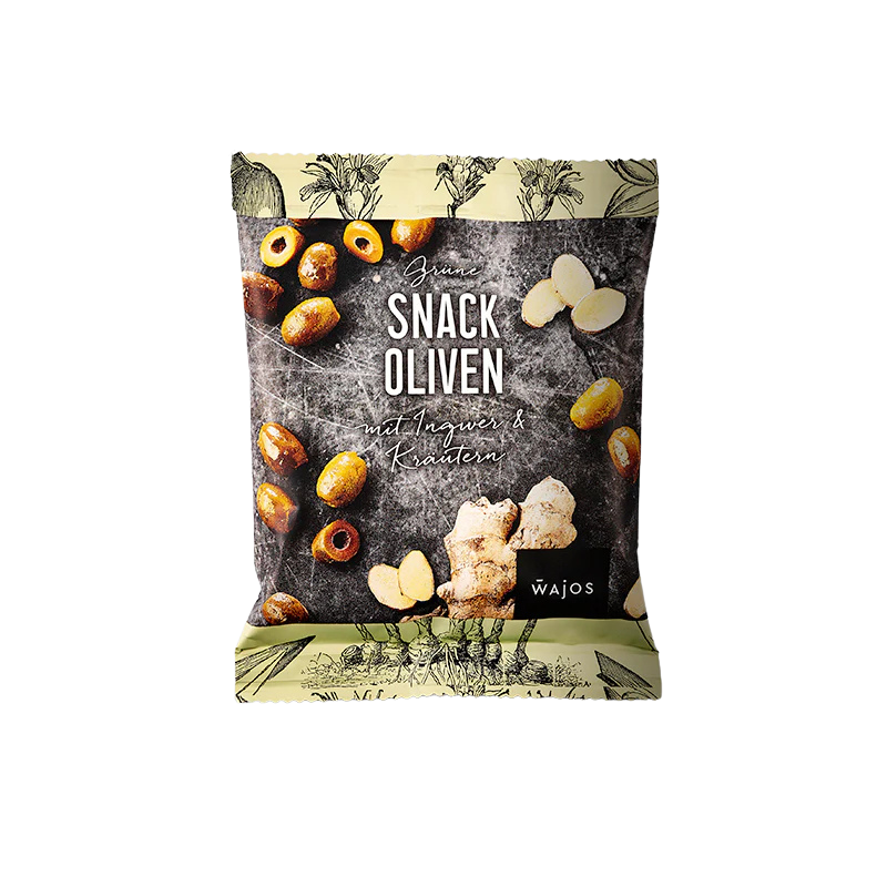 Snack Oliven mit Ingwer und Kräutern