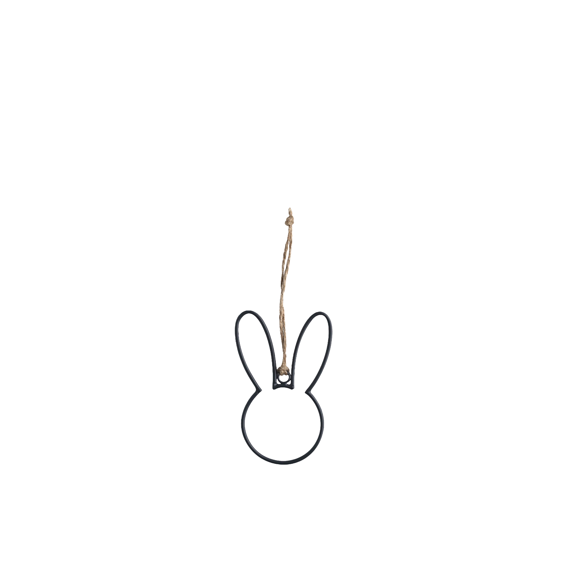 Metal pendant RABBIT set of 6 